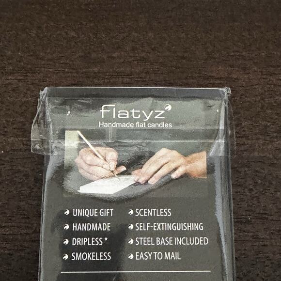 New Flatyz Hand Painted Flat Candle Winter Birds Unscented Dripless Smokeless - Picture 7 of 8